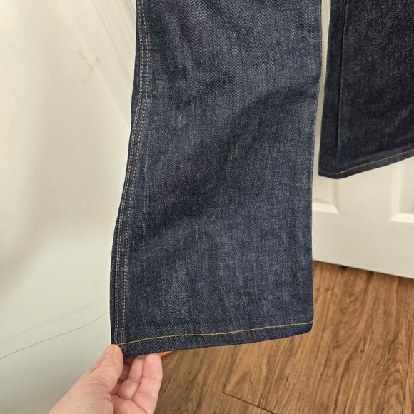 Madewell Flea Market Overalls Dark Denim Flare Leg Adjustable Straps Size Medium - Picture 7 of 11